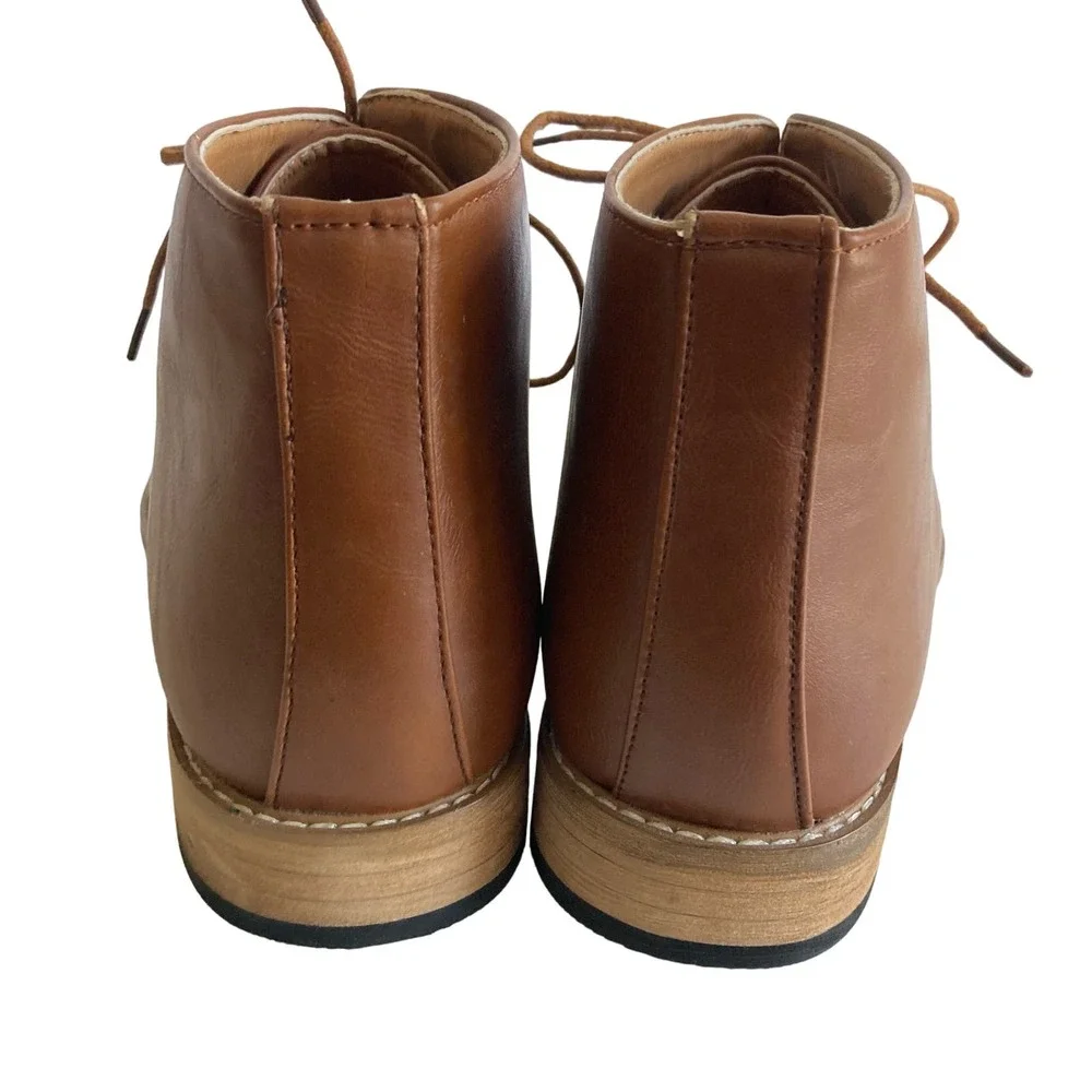 Royal Shoes boots men's size 9 leather Edwin Chelsea Tobacco NEW